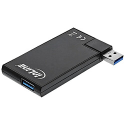 Hub rotatif InLine® USB 3.0, 4 ports, noir