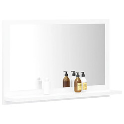 Avis vidaXL Miroir de salle de bain Blanc 60x10,5x37 cm Bois d’ingénierie