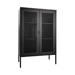 Mes Vitrine 2 portes 80x40x120 cm en acier noir 