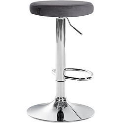 Non Lot de 2 tabourets de bar Ponte velours chrome pas cher