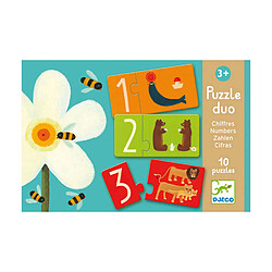 Djeco Puzzle 10 x 2 pièces - Duo chiffres