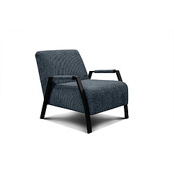 Courtois Laville Fauteuil fixe tissu bleu - Kobe