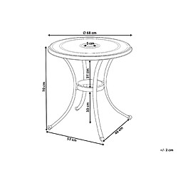 Avis Beliani Table de jardin Métal Marron ANDALO