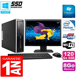 PC HP Compaq Pro 6300 SFF G630 RAM 8Go 120Go SSD Graveur DVD Wifi W7 Ecran 17" · Occasion 