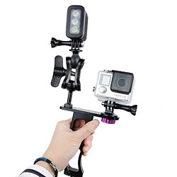 Wewoo Stabilisateur argent pour la séance de HERO4 de GoPro / 4/3 + / 3/2/1, Appareil photo de Xiaomi Bâti en aluminium léger de bras de plongée de avec la lanière pas cher