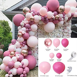 Euro Mega Guirlande de Ballons Rose Décoration Fête Arche ballon anniversaire pour Mariage Filles Garçon Bébé Douche Fête d'anniversaire