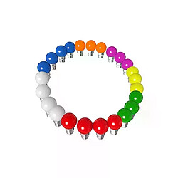 Rêvenergie Lot 24 ampoules Led B22 guirlande guinguette multicolore