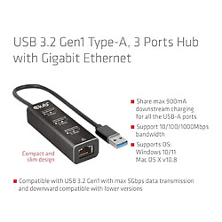 Avis Warner Bros. Games Club 3D CSV-1430A USB 3.2 Gen1 Type-A Hub 3 Ports avec Gigabit Ethernet