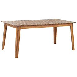 Beliani Table de jardin 180 x 90 cm Bois Bois clair FORNELLI