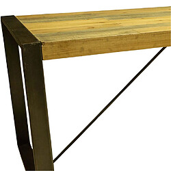 Avis Antic Line Creations Table industrielle en fer et bois 180 x 80 x 76 cm.