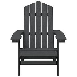 Avis vidaXL Chaise de jardin Adirondack avec table PEHD Anthracite