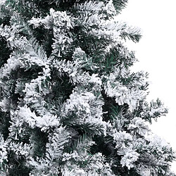 Avis vidaXL Sapin de Noël artificiel avec neige floquée vert 150 cm PVC