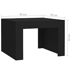 vidaXL Table basse Noir 50x50x35 cm bois d'ingénierie pas cher