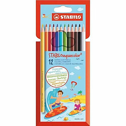 Newtons Stabilo Aquacolor Etui de 12 Crayons Couleurs Assorties