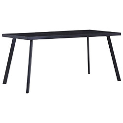 vidaXL Table à manger Noir 180x90x75 cm Verre trempé