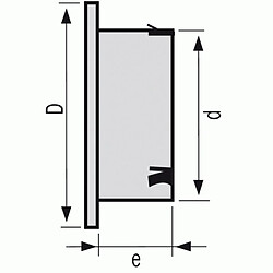 grille ronde intérieure - avec moustiquaire pvc - diamètre 160mm - nicoll gatm160