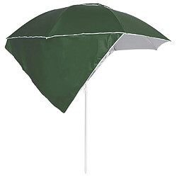 Avis Maison Chic Parasol Jardin | Parasol de plage avec parois latérales Vert 215 cm - GKD15939