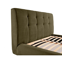 Avis Lisa Design Onyx - lit coffre - 160x200 cm - en velours côtelé - sommier inclus