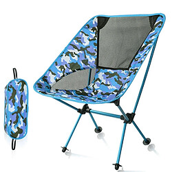 Wewoo Chaises de plage Camouflage extérieur Portable Pliant Camping Chaise Lumière Pêche Aviation En Alliage D'aluminium Dossier Inclinable 