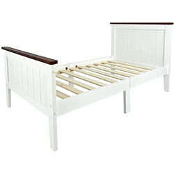 Leomark Lit blanc sans un matelas PARIS WALNUT 70/140