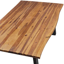 Avis vidaXL Table à manger bois d'acacia massif 200x90 cm