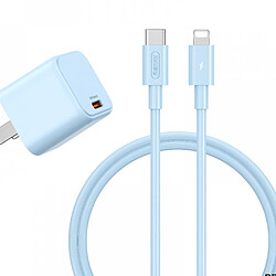 General Chargeur rapide iPhone 20 W PD USB C avec câble long de type C vers Lightning, compatible avec iPhone 14/13/12/11/Pro/Pro Max/11/Xs Max/XR/X, iPad et plus(bleu)