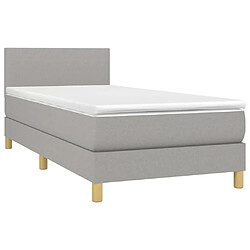 Avis Sommier à lattes et LED,Cadre à lattes de lit avec matelas pour Adulte Gris clair 90x190cm -MN84799