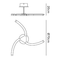 Luminaire Center Semi Plafonnier On 15W LED 3000K, 1500lm, chrome poli/acrylique givré