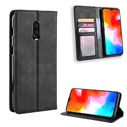 Etui en PU style vintage noir pour votre OnePlus 6T 