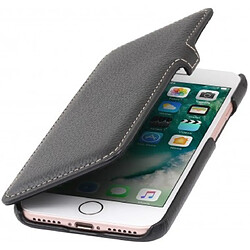 Etui iPhone 7 Book Type en cuir véritable noir – StilGut