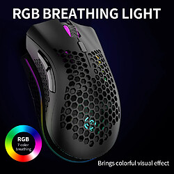 Acheter Universal Souris gaming sans fil 2,4 GHz Souris rechargeable avec effet de lumière RGB 3 DPI réglable Mouse cellulaire creuse PC