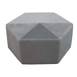 The Home Deco Factory Pouf XXL design velours Giulia - L. 75 x H. 30 cm - Gris souris