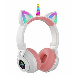 Nouveau casque de jeu bluetooth monté sur la tête lumineuse licorne casque de jeu de haute qualité STN-27 casque de jeu sans fil