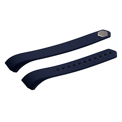 Avis Wewoo Bracelet bleu foncé pour Watchband Alta Watch en silicone à texture oblique, petite taille, longueur: environ 18.5cm