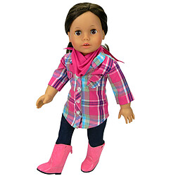 Teamson Kids Sophia’s 4 PCS 18 "Doll Pink Calhite Chemit & Jeggings avec bandana & bottes