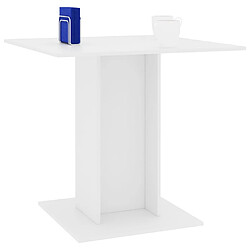 Acheter vidaXL Table à manger Blanc 80x80x75 cm bois d'ingénierie