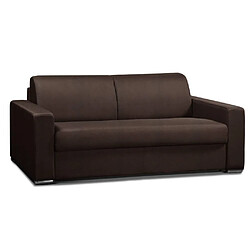 Inside 75 Canapé convertible 3-4 places SELECT matelas 16cm sommier lattes 160cm RENATONISI microfibre marron