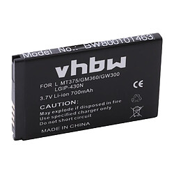 vhbw Batterie remplacement pour LG IP-430N, SBPL0098901 pour smartphone (700mAh, 3,7V, Li-ion) 