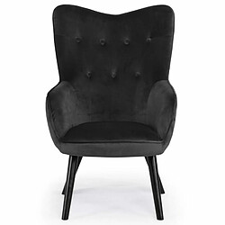 Paris Prix Fauteuil Design en Velours Artic 100cm Noir