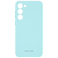 Coque pour Samsung S23 Silicone Mat Doux au toucher Roar Space bleu ciel 