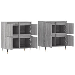 Acheter Maison Chic Ensemble de 2 Buffets,commode,console pour rangement sonoma gris bois d'ingénierie -MN50956