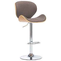 vidaXL Tabouret de bar Taupe Tissu 