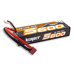 Batterie konect lipo 5600mah 7.4v 60c 2s1p 41.4wh slim pack dean pour modélisme