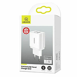 Usams Charger 2xUSB T24 2,1A White Only Head