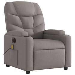 Avis Maison Chic Fauteuil Relax pour salon, Fauteuil de massage inclinable électrique Taupe Tissu -GKD99638