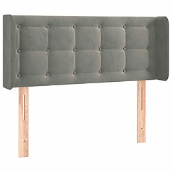 Avis Maison Chic Tête de lit scandinave à LED,meuble de chambre Gris clair 83x16x78/88 cm Velours -MN58487