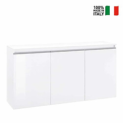 Ahd Amazing Home Design Buffet 3 Portes 150cm Blanc Brillant Entrée Salon Magic Lawe