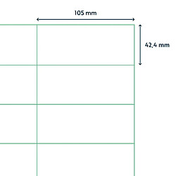 Avis rillprint Étiquettes autocollantes 105x42,4 mm 1000 feuilles Blanc