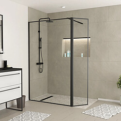 Aurlane Paroi de douche avec volet pivotant