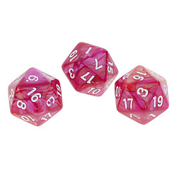 Acheter 10 Pcs 20 Faces Dés D20 Polyédrique Dés Pour Donjons Et Dragons Jeux De Table Violet Rouge